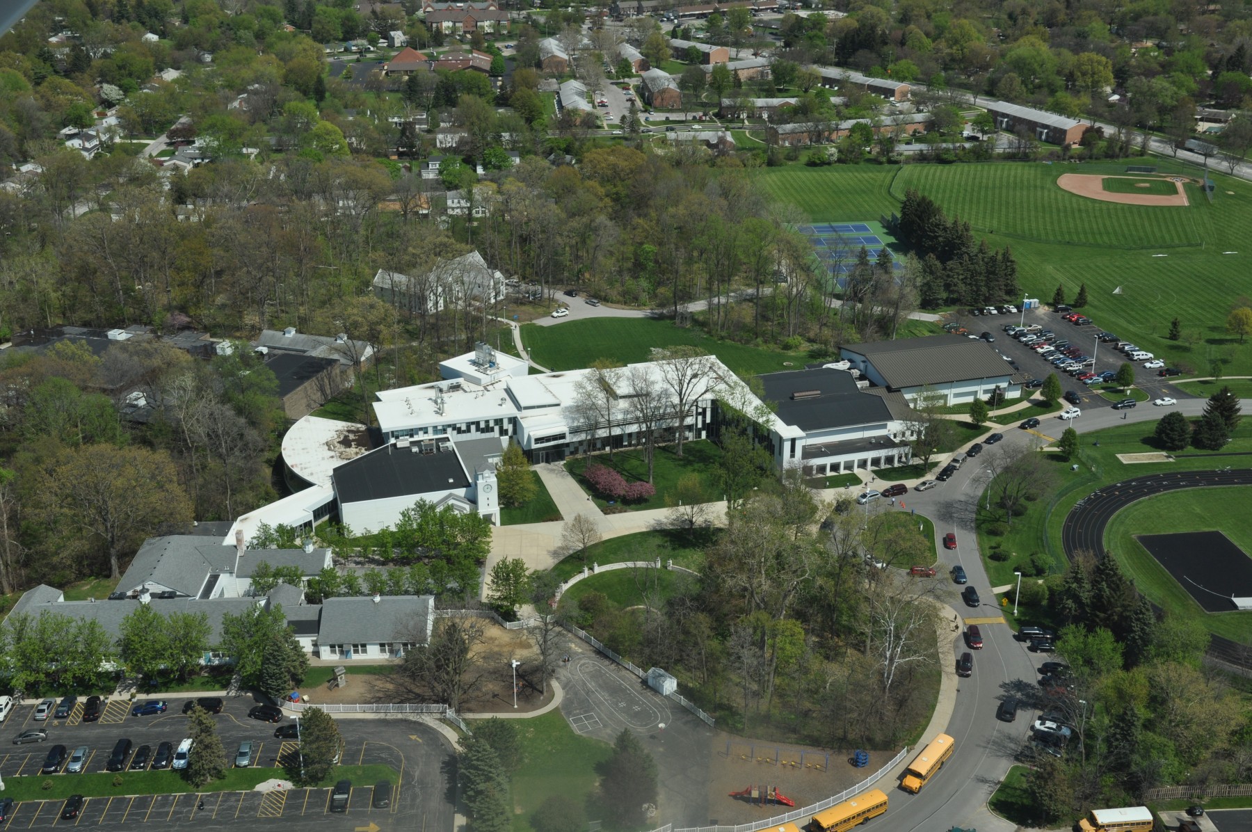 Aerial view of the Maumee Valley campus