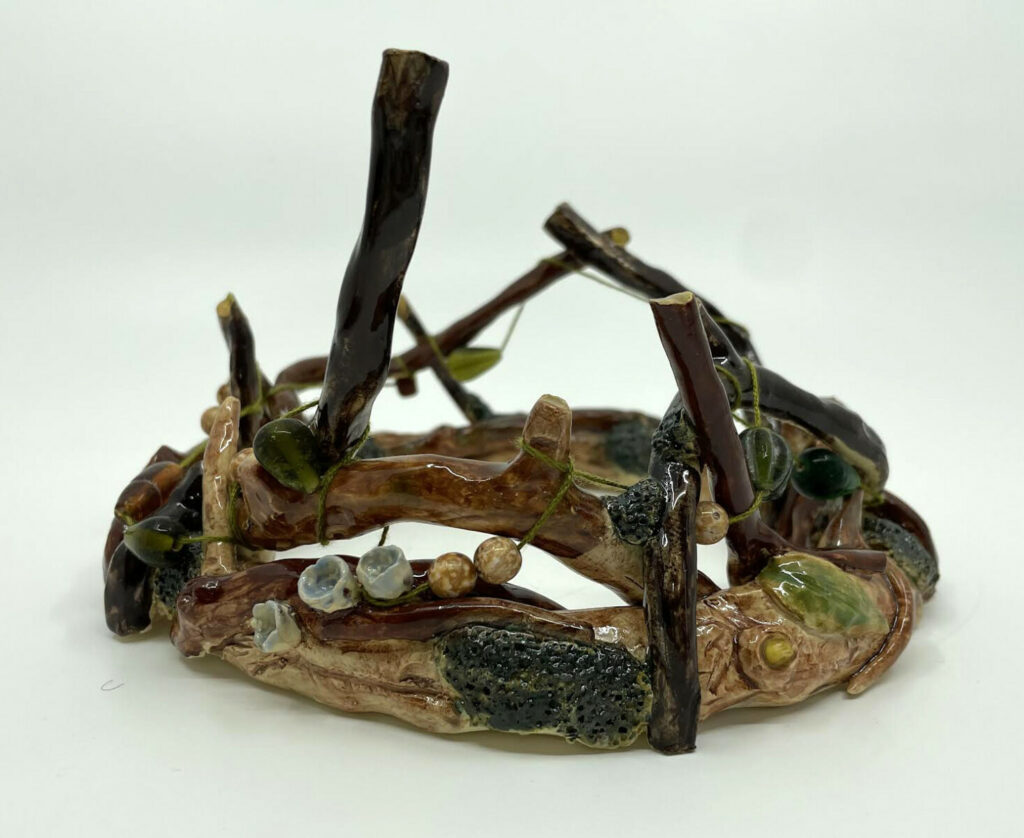 Rylan Summers '24: "Whims of Wood and Foliage" (ceramic)