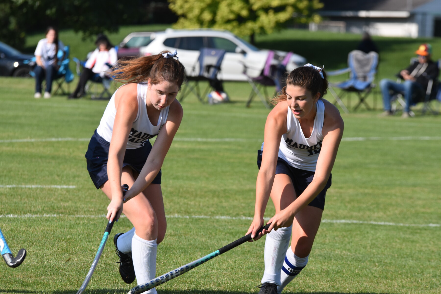 Hockey hierba femenino en acción